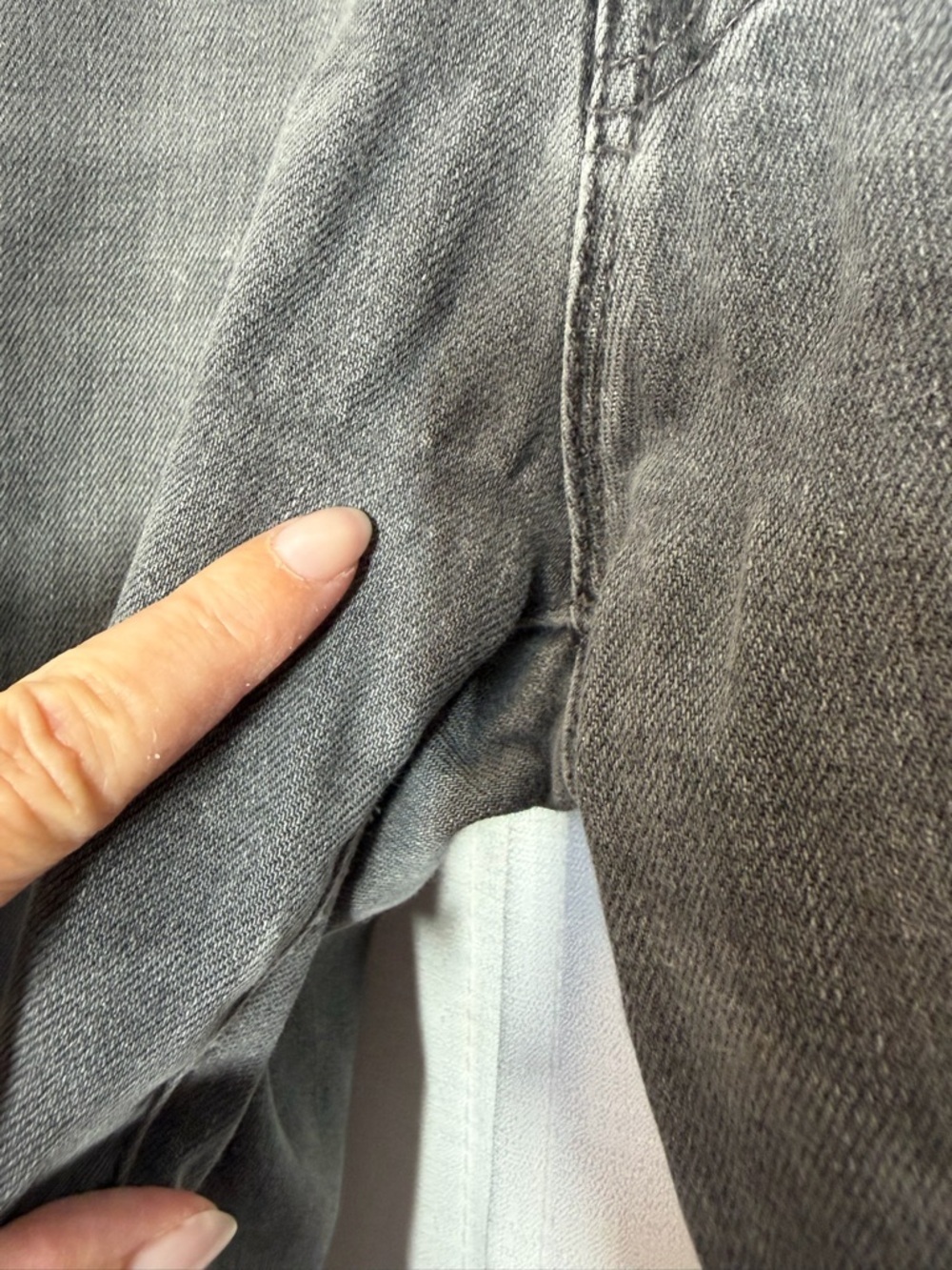 MOTHER The Insider Crop Fray Gray To the Moon Sz 29 Distressed Frayed Grunge Y2K - Picture 5 of 16